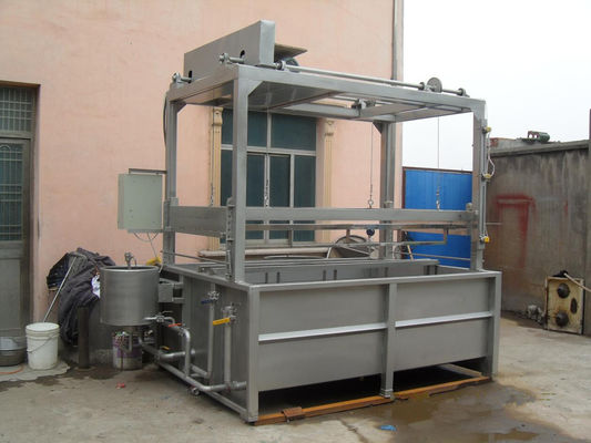Máquina de tingidura automática do cair do elevador do vestuário com a bacia retangular horizontal
